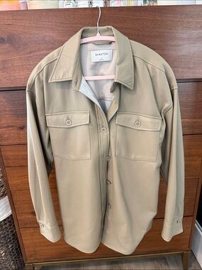 Babaton Aritzia Leather tie around jacket